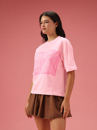 DressBerry Relaxed Fit Graphic Printed Pure Cotton T-shirt