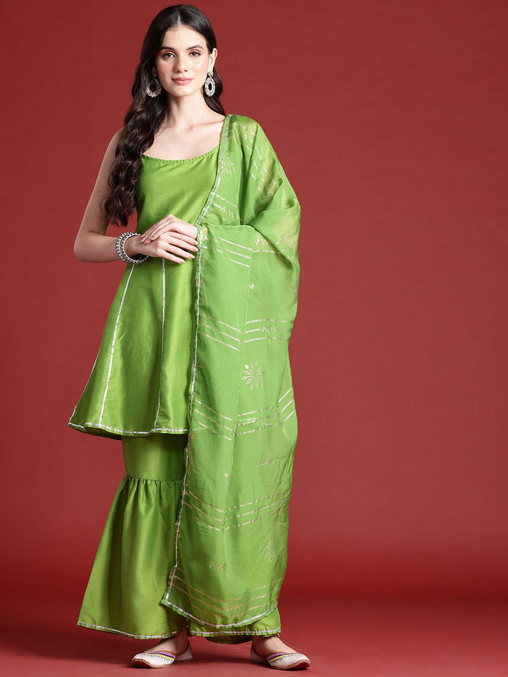 Anouk Regular Kurta With Sharara & Dupatta