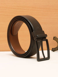 Teakwood Leathers Men Textured Leather Reversible Formal Belt