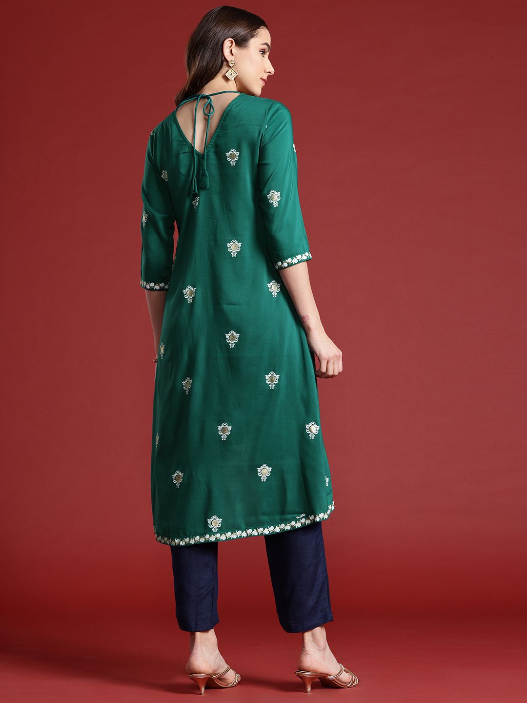 Anouk Ethnic Motifs Printed Straight Kurta