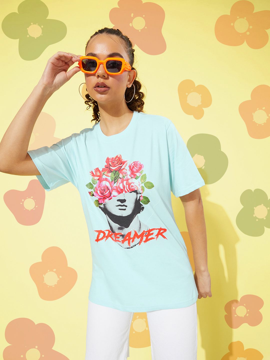 DILLINGER Women Graphic Printed Oversized T-shirt