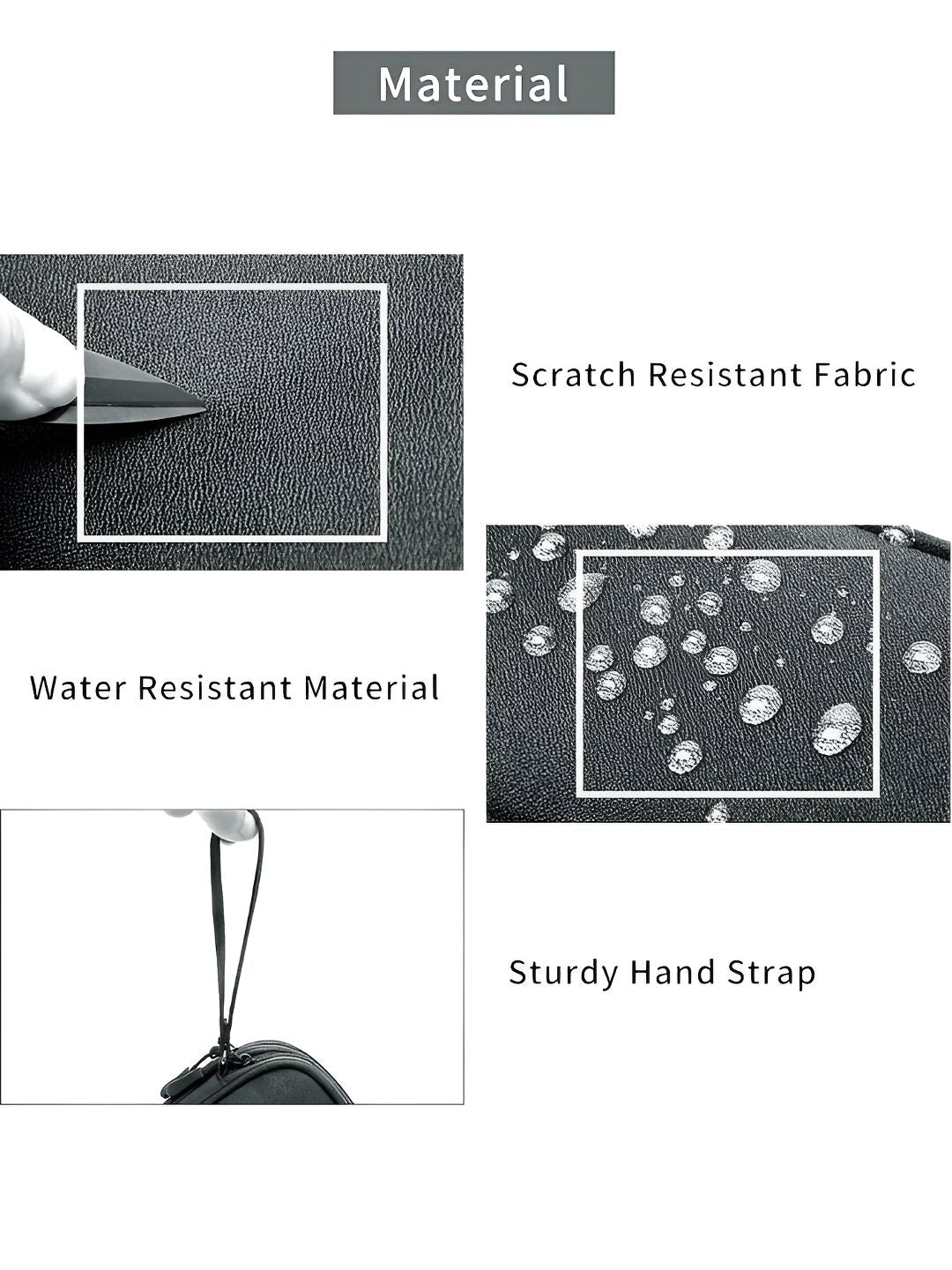 Cortina Grey Water Resistant Pouch Electronics Accessories Organisers