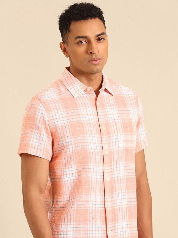 Being Human Slim Fit Checked Pure Cotton Casual Shirt