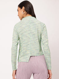 DressBerry Casual Constructs Upturn Stitch Asymmetric Hem Top