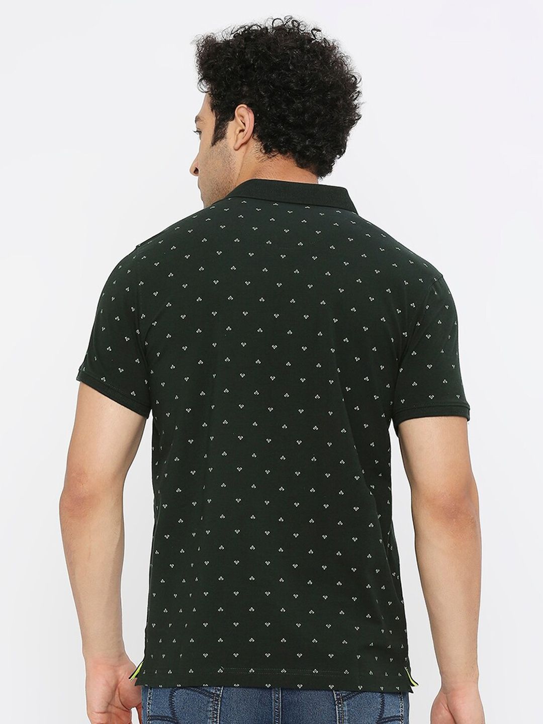 SPYKAR Printed Polo Collar Cotton T-shirt