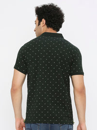 SPYKAR Printed Polo Collar Cotton T-shirt