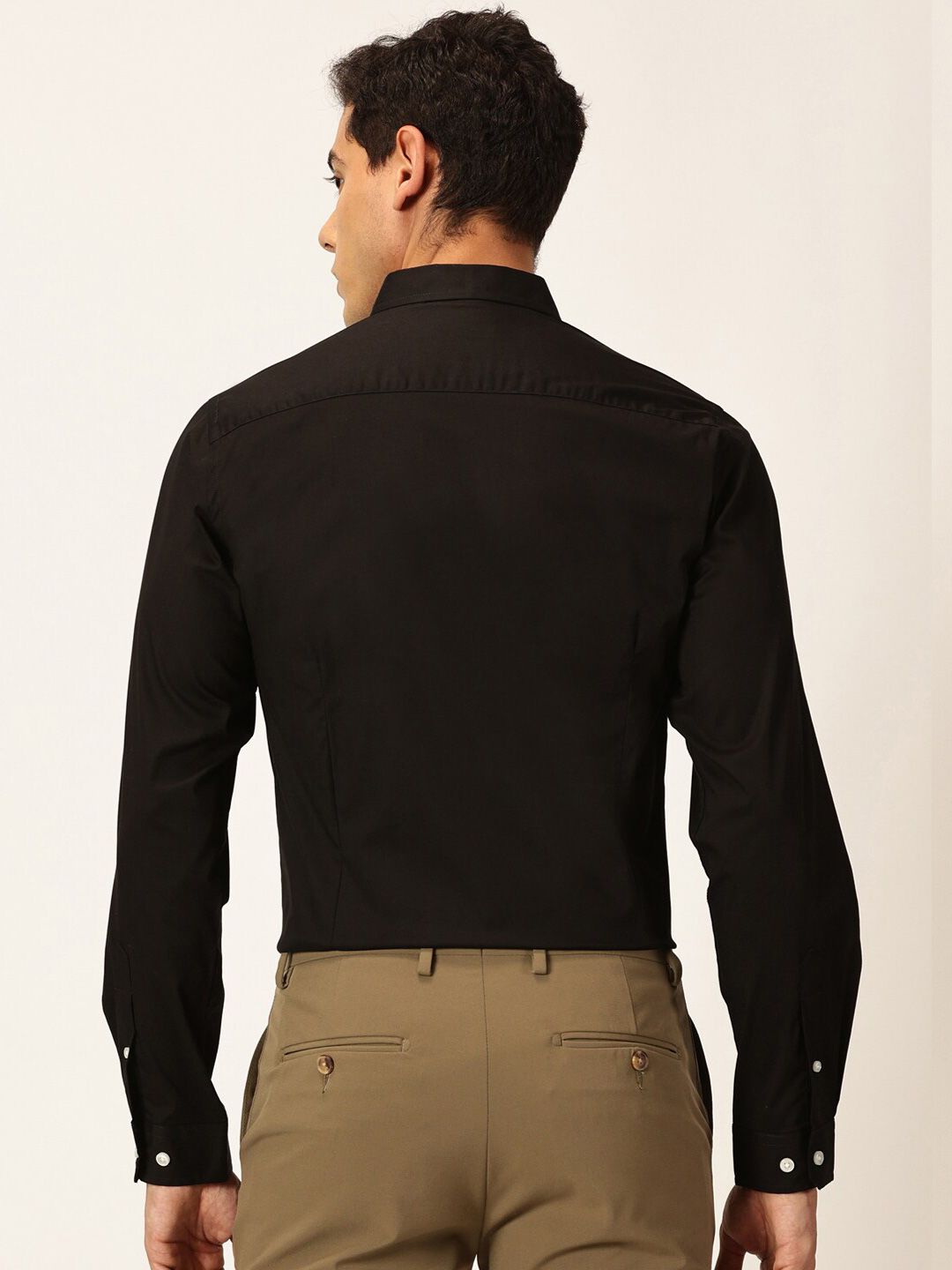 Thomas Scott Classic Slim Fit Long Sleeves Spread Collar Cotton Opaque Formal Shirt
