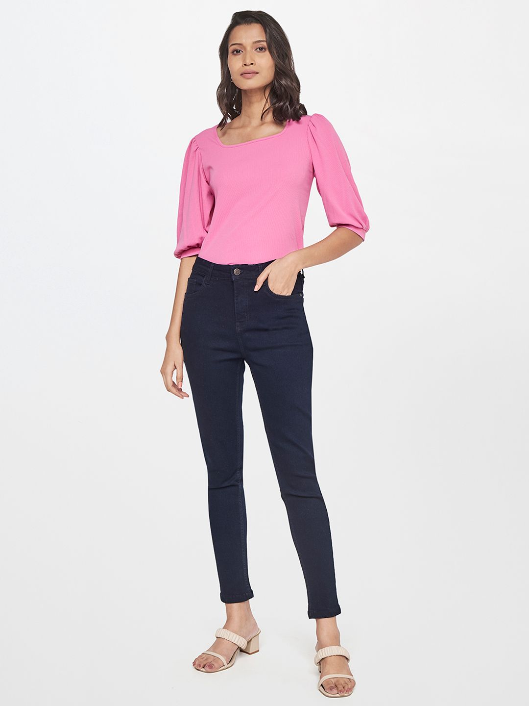 AND Women Mid-Rise Skinny Fit Stretchable Jeans