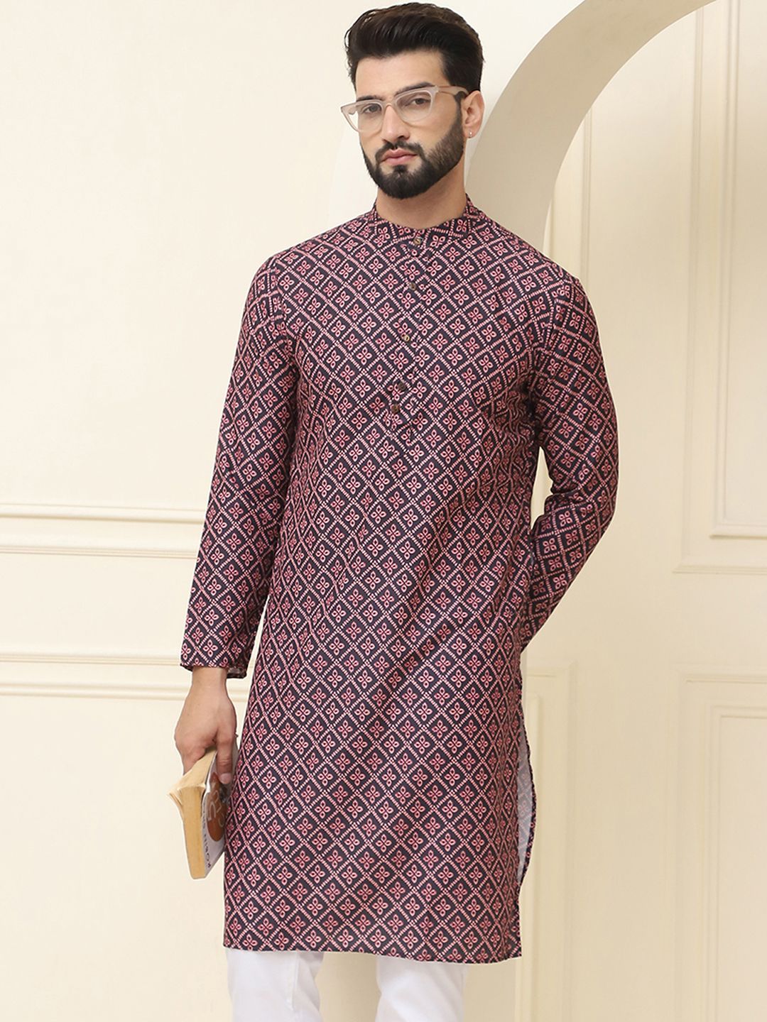 SOJANYA Motif Etnik Printed Pure Cotton Kurta