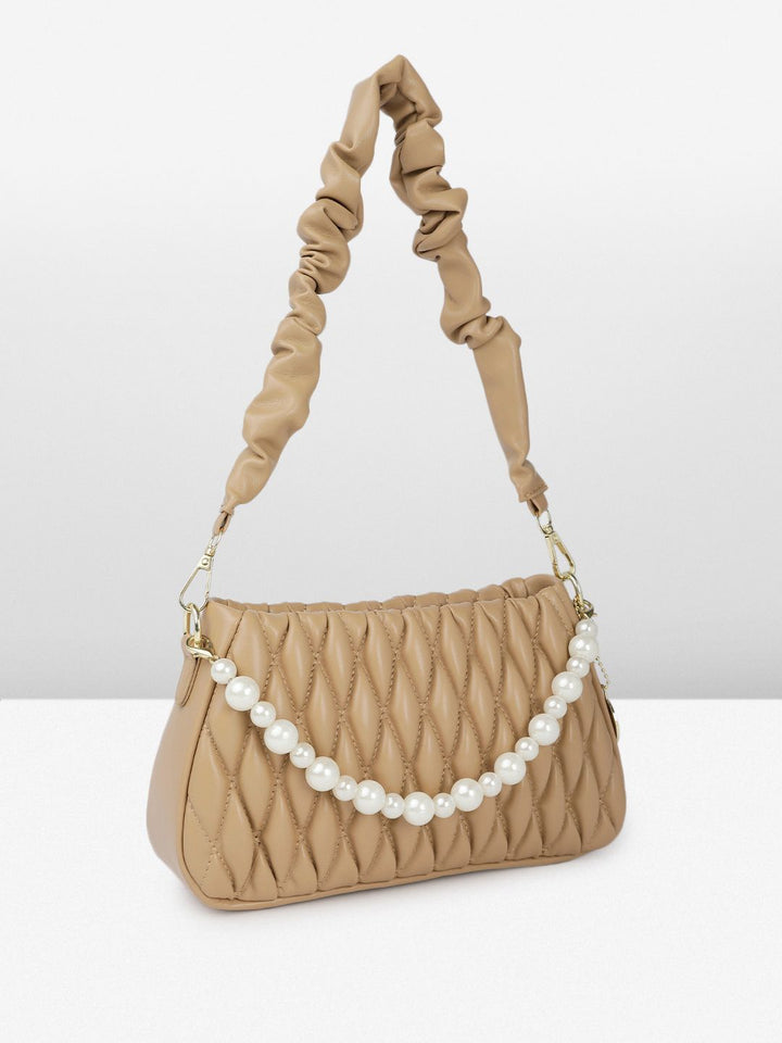 DressBerry Quilted Structured Shoulder Bag