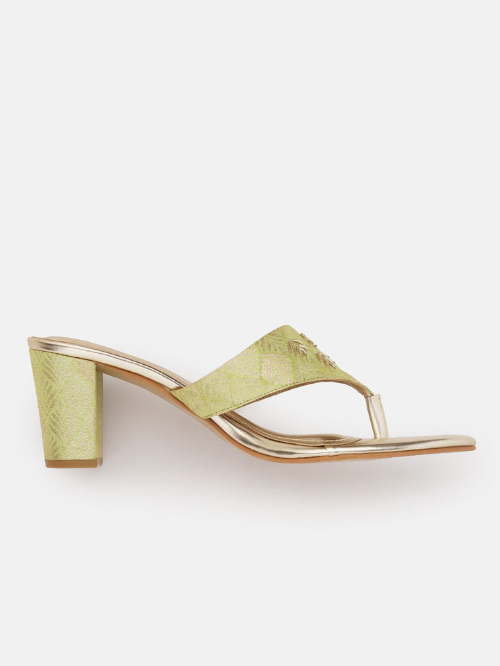 House of Pataudi Ethnic Woven Block Heels