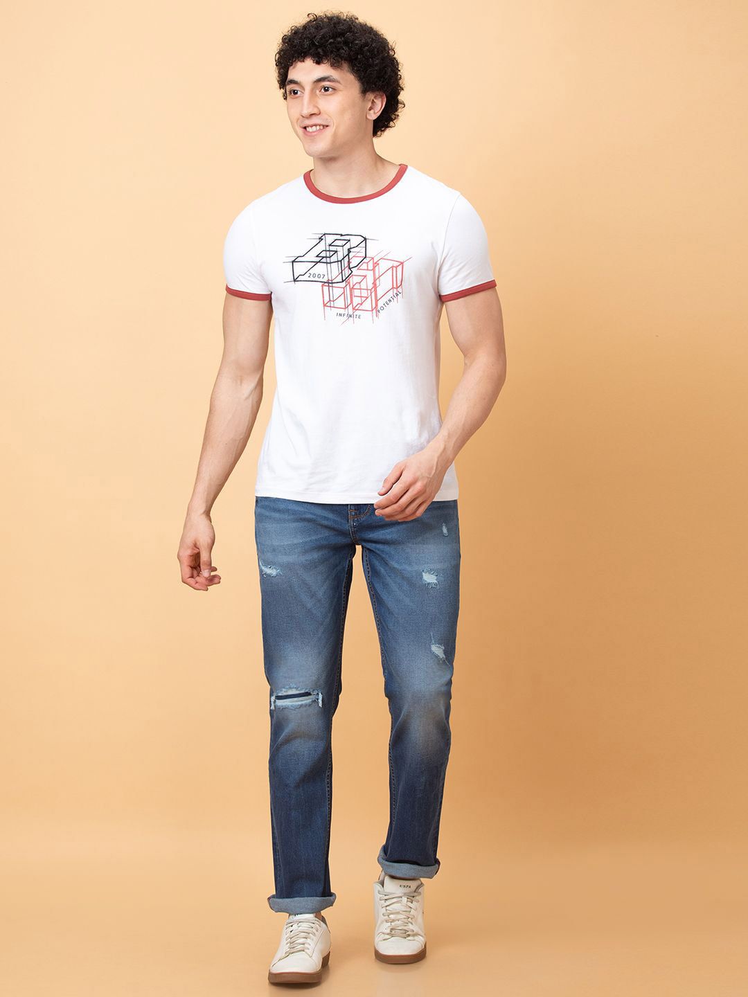 Being Human Men Mildly Distressed Heavy Fade Jeans