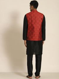 SOJANYA Men Black Kurta with Churidar