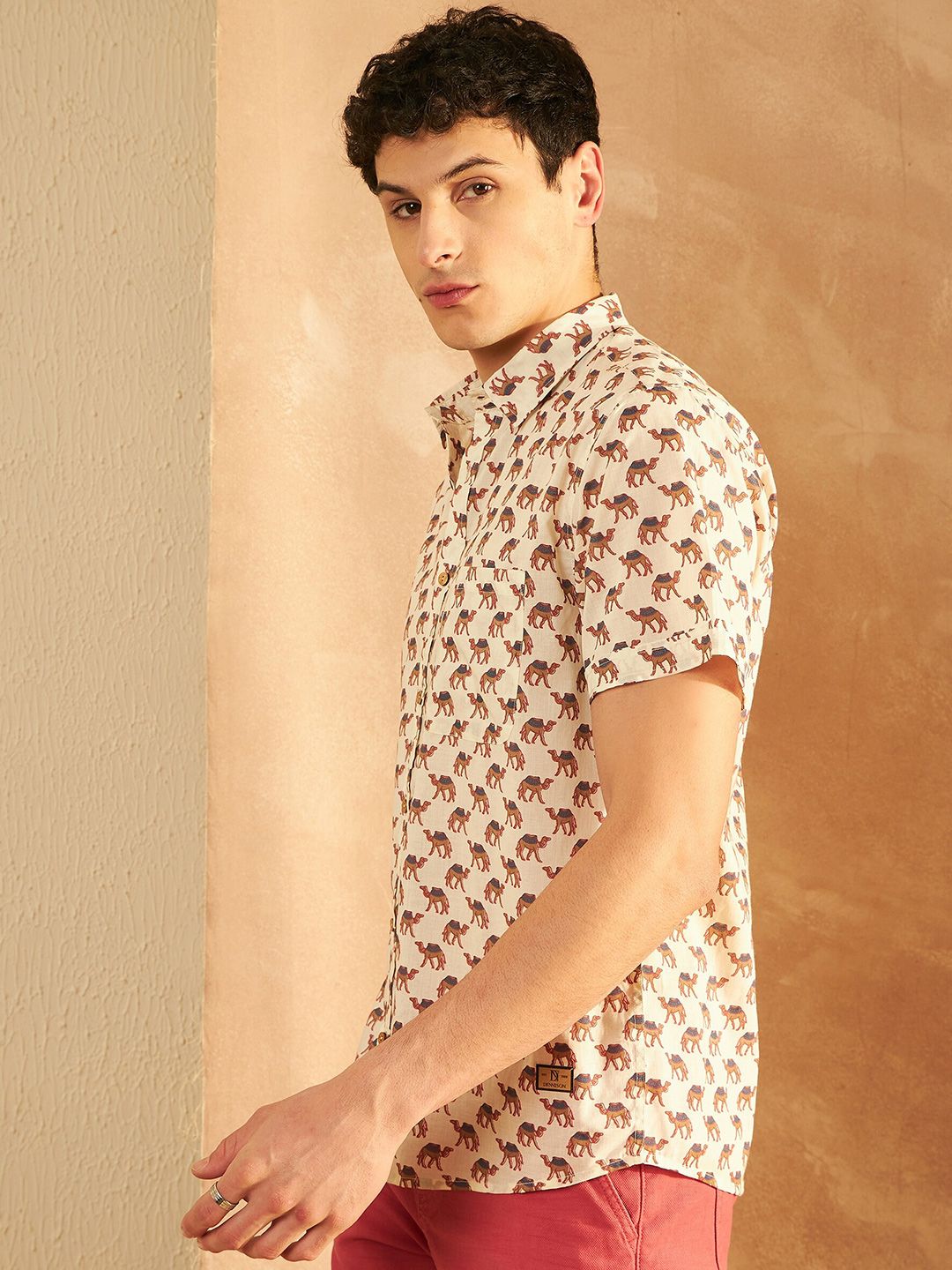 DENNISON Block Printed Lightweight Casual Shirt