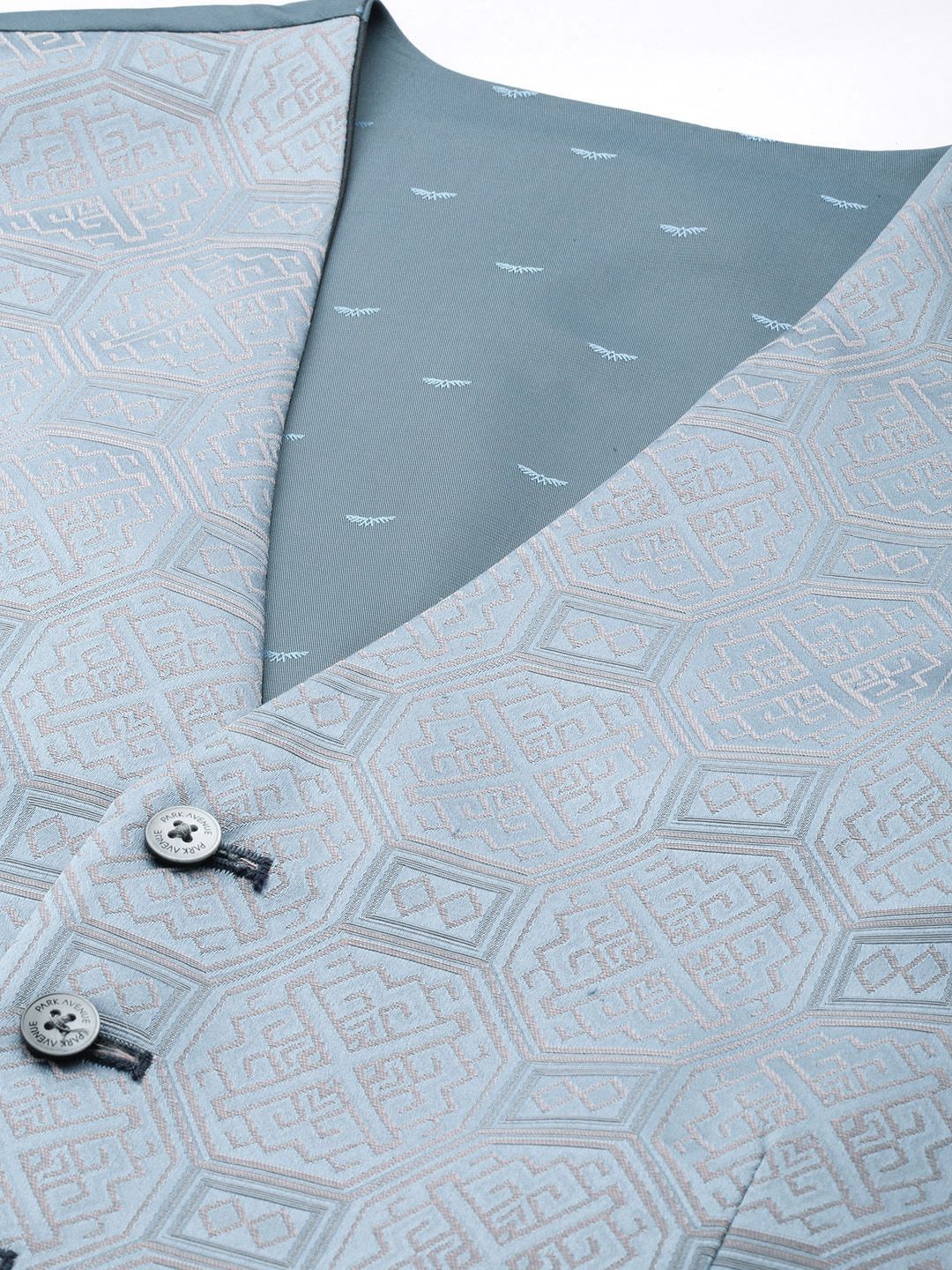 Park Avenue Slim Fit Notched Lapel Single-Breasted 3 Piece Suit