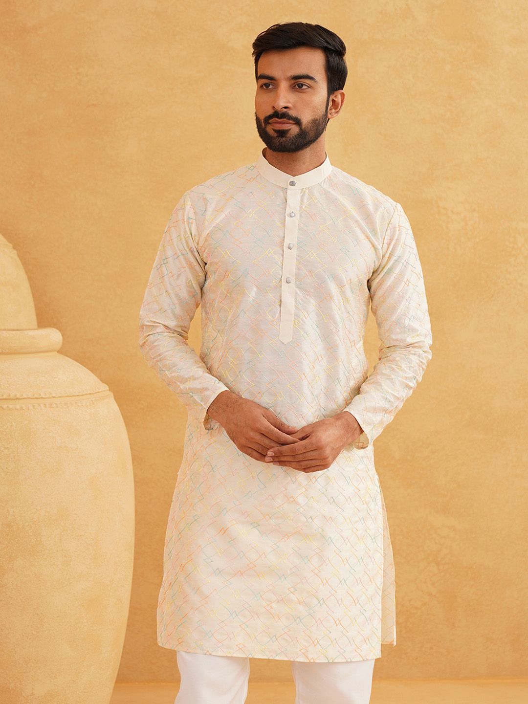 SOJANYA Kurta Kolar Mandarin Bersulam