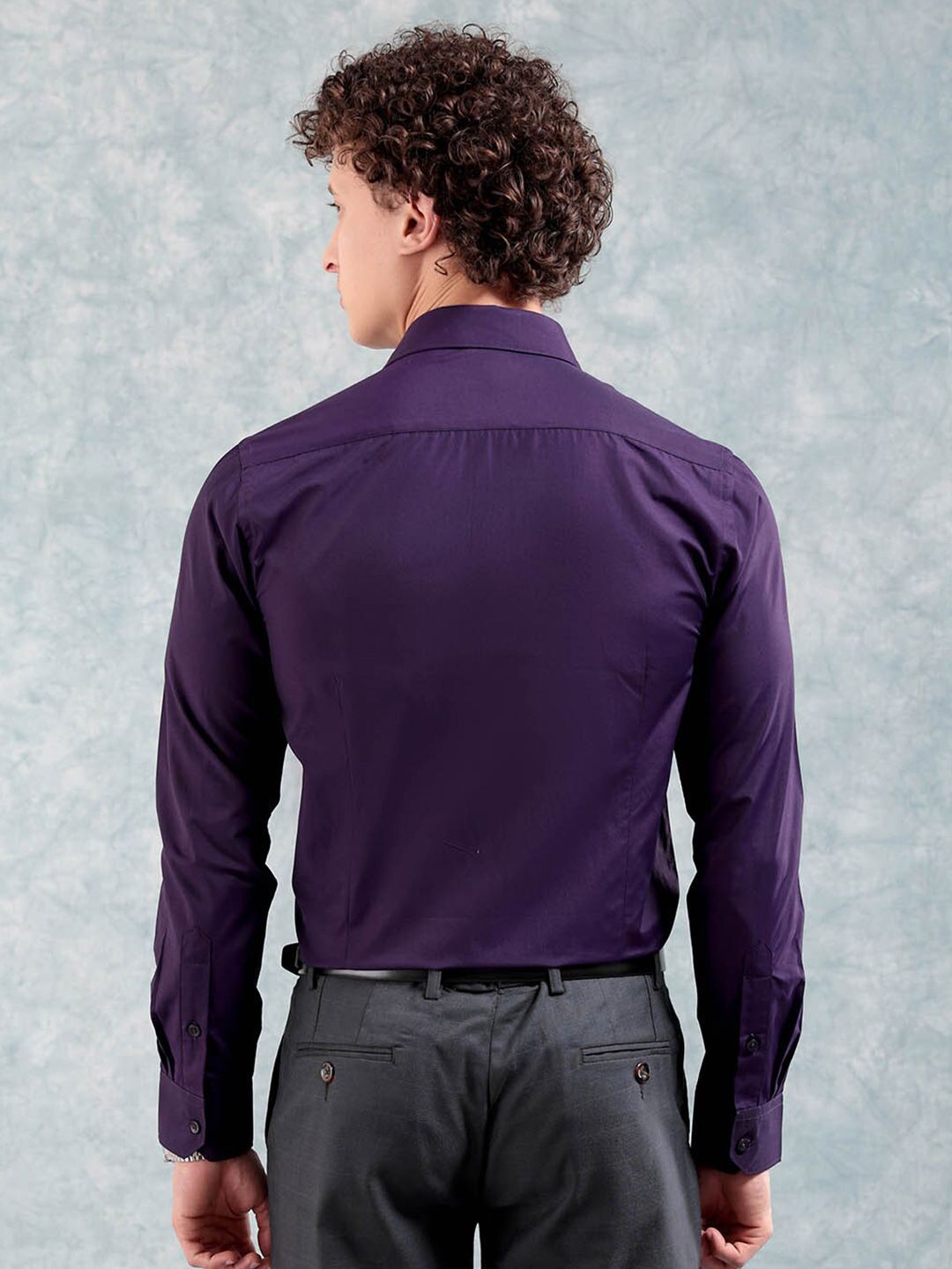 The Indian Garage Co. X Luxe Slim Fit Long Sleeves Cotton Opaque Formal Shirt