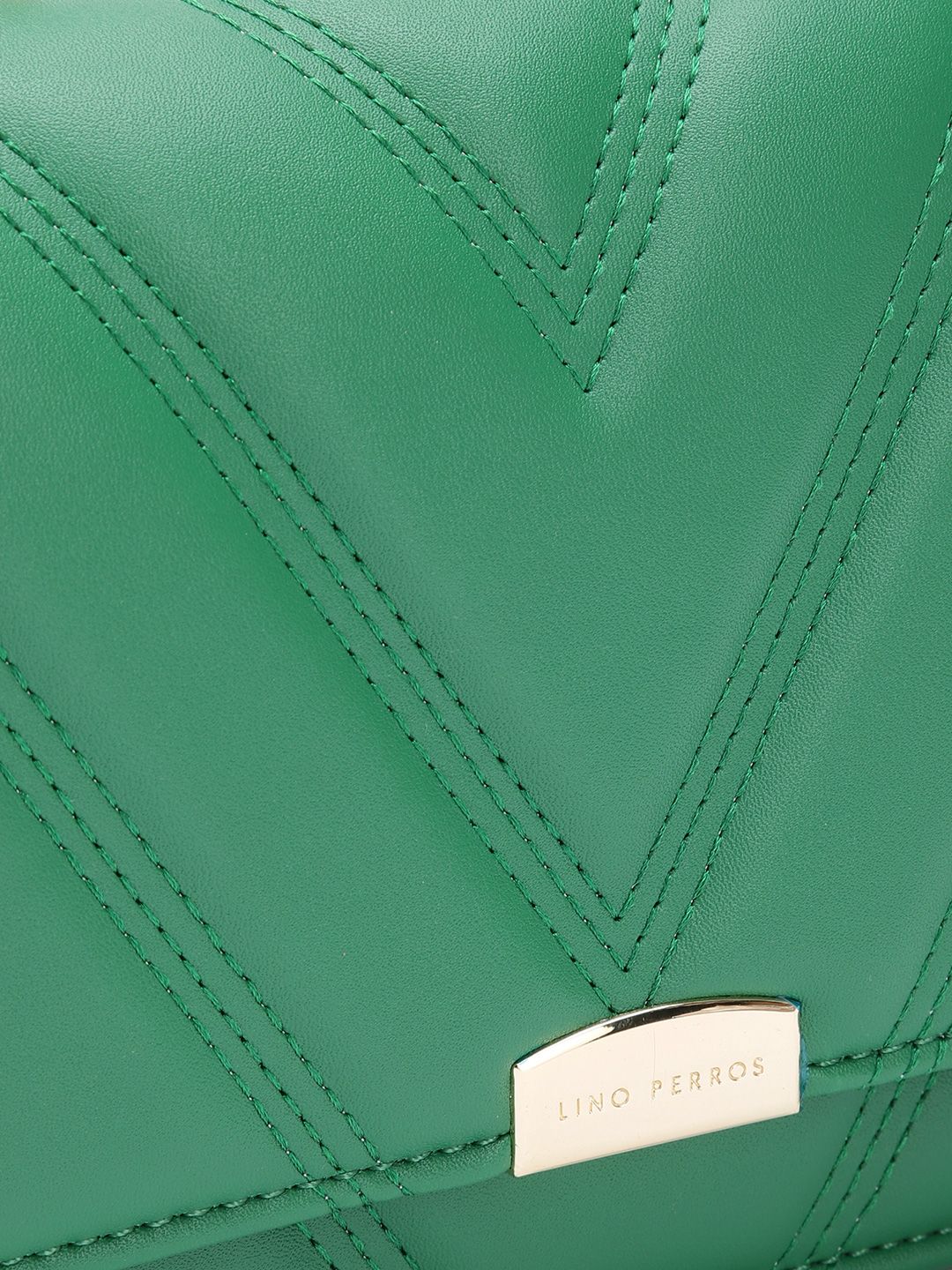 Lino Perros Textured Structured Sling Bag with Quilted Detail