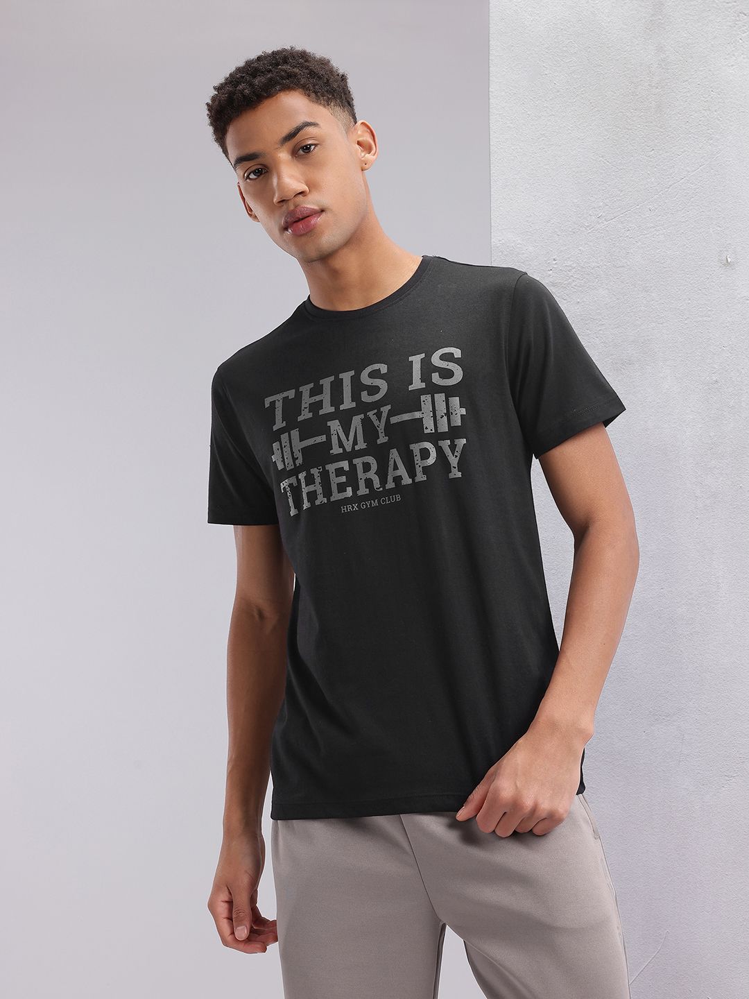 HRX by Hrithik Roshan Typography Printed Training T-shirt