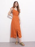 DressBerry Rustic Romance Front Slit A-Line Dress