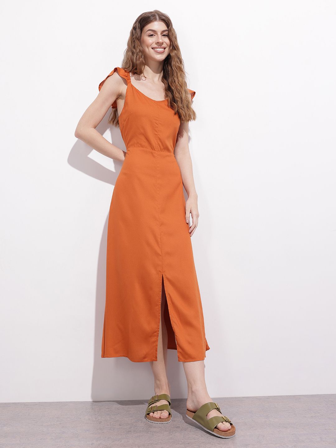 DressBerry Rustic Romance Front Slit A-Line Dress