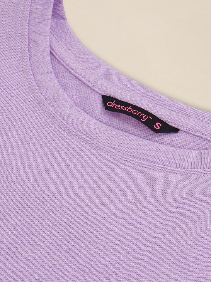 DressBerry Solid Round Neck Casual T-shirt