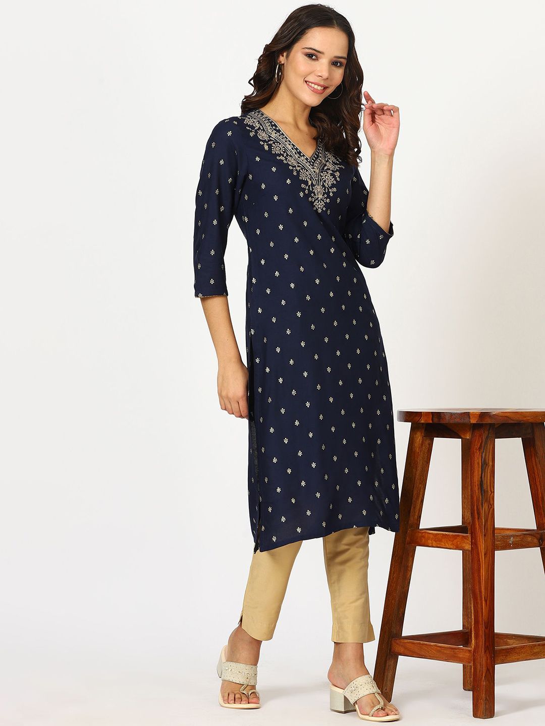 W Women Floral Kurta