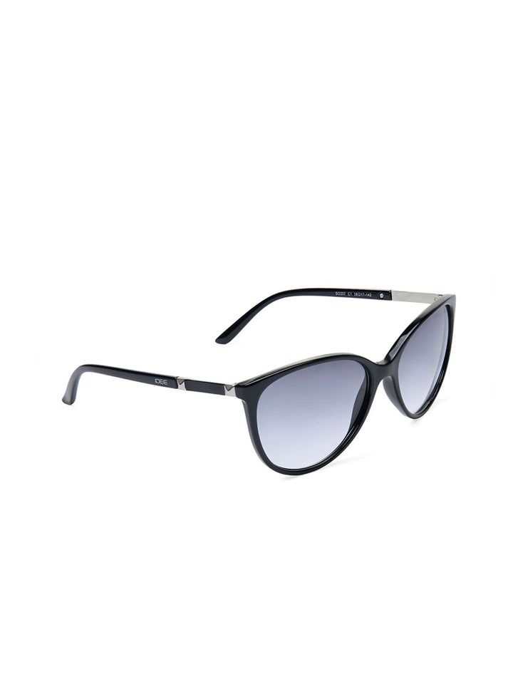Idee wanita cermin mata hitam cateye dengan lensa terlindung UV