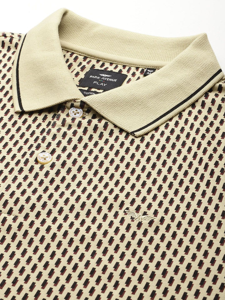 Park Avenue Printed Polo Collar Slim Fit T-shirt