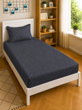 Moda Rapido X KLOTTHE Solid 300 TC Woolen Single Bedsheet with 1 Pillow Cover-225X150 cm