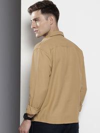 The Indian Garage Co Men Relaxed Fit Solid Dobby Resort Wear Shirt