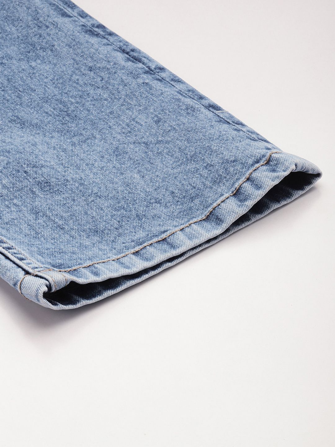 Being Human Men Straight Fit Low Distress Heavy Fade Stretchable Jeans