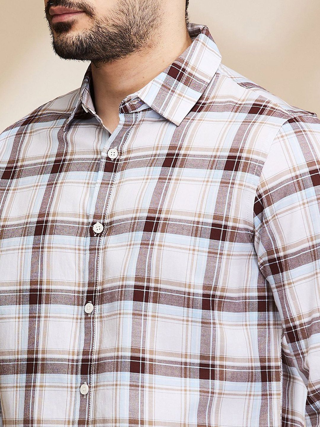 Being Human Men Slim Fit Tartan Checks Opaque Checked Casual Shirt