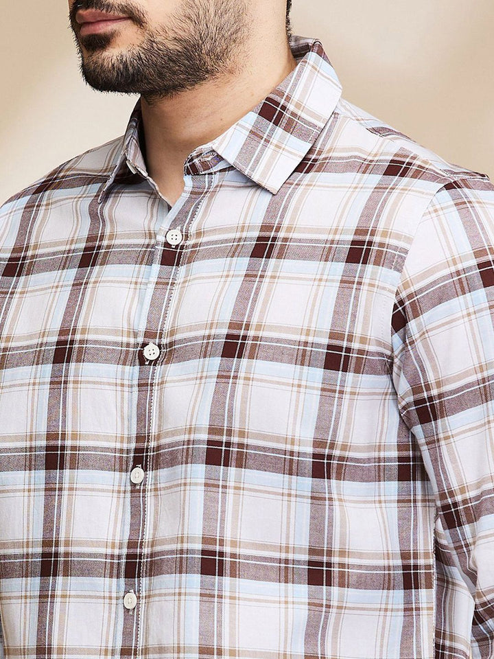 Being Human Men Slim Fit Tartan Checks Opaque Checked Casual Shirt