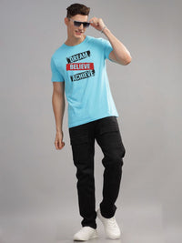 ADRO Men Typography Printed Applique T-shirt