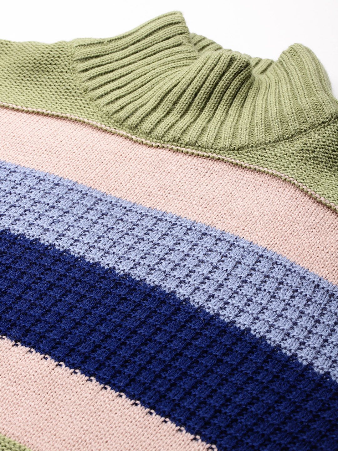 DressBerry Colourblocked Turtle Neck Pullover