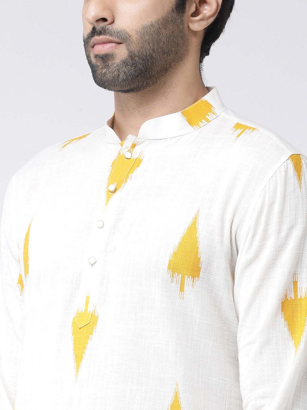 KISAH Men Printed  Regular Fit Ikat  Kurta