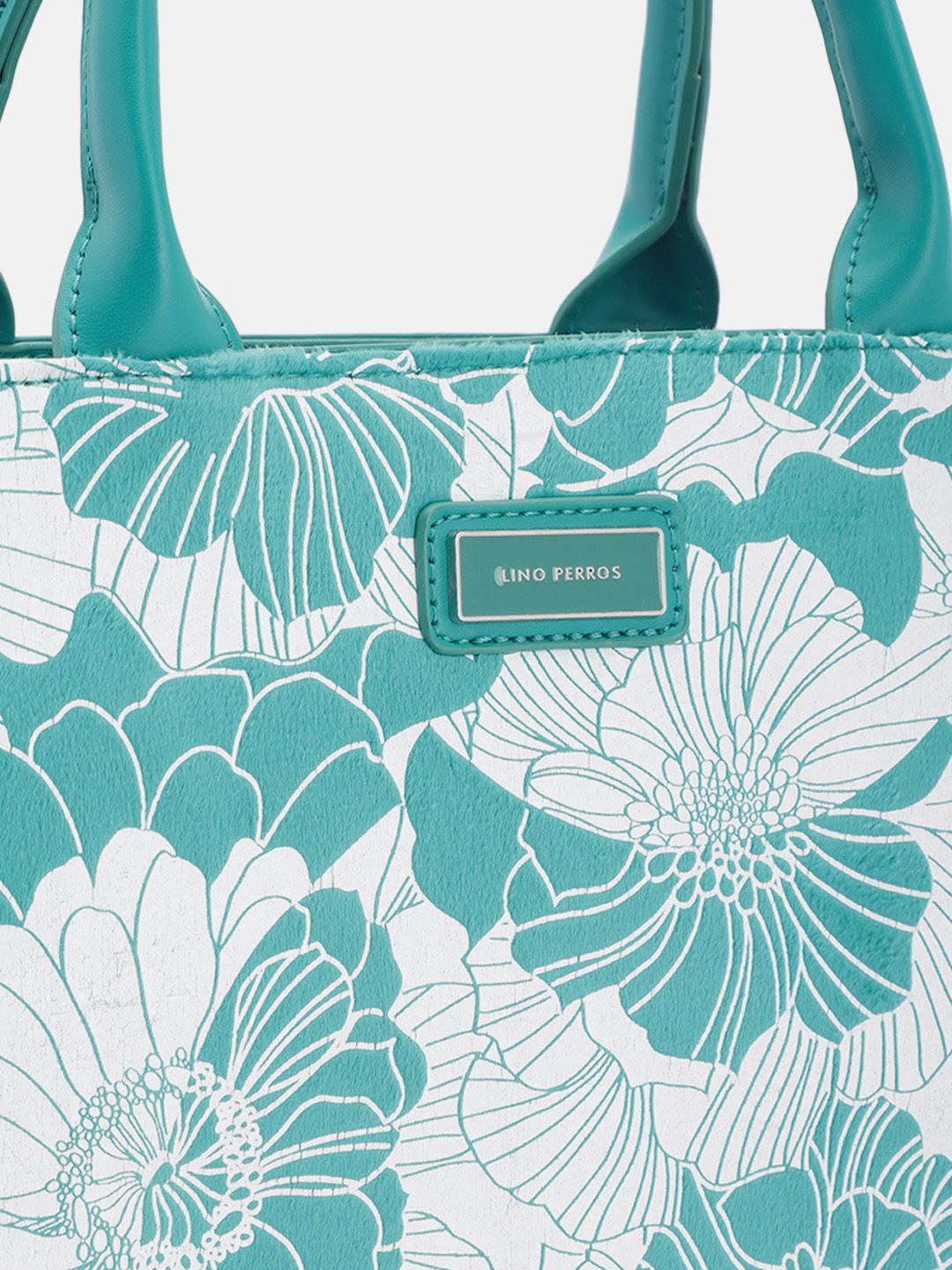 Lino Perros Floral Textured Structured Handheld Bag