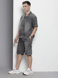 The Indian Garage Co Faded Boxy Fit Denim Utility Casual Co-Ords