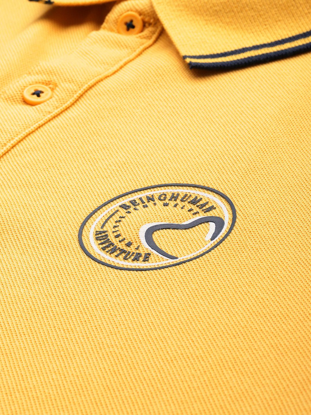 Being Human Polo Collar Pure Cotton T-shirt
