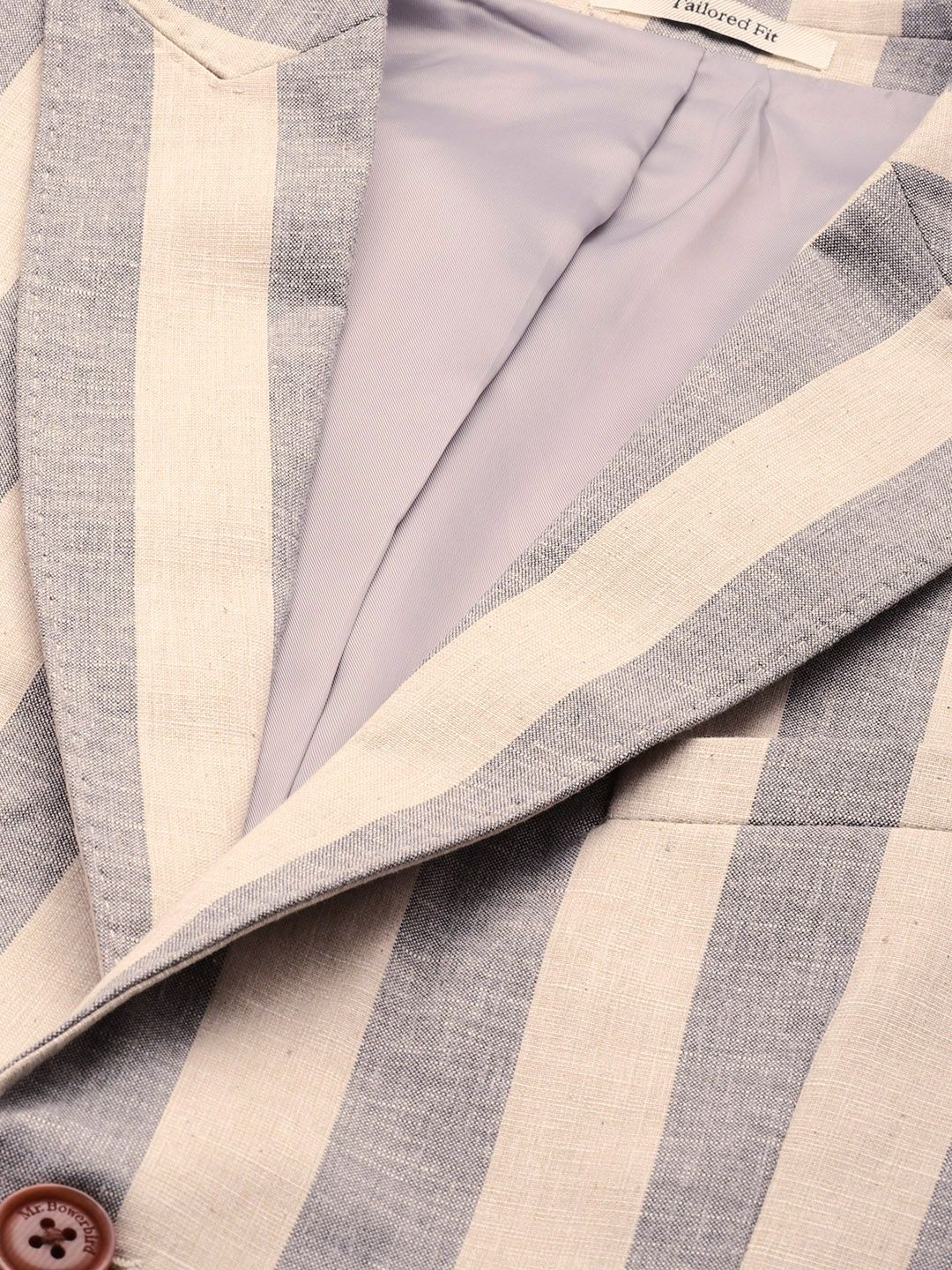 Mr Bowerbird Tailored Fit Peaked Lapel Collar Single Breasted Casual Blazer