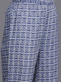 Varanga Women Floral Printed Mirror Work Pure Cotton Kurta With Trousers & With Dupatta