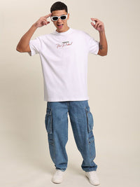 Bene Kleed Men Non Stretchable Pure Cotton Clean Look Mid Rise Baggy Fit Cargo Jeans