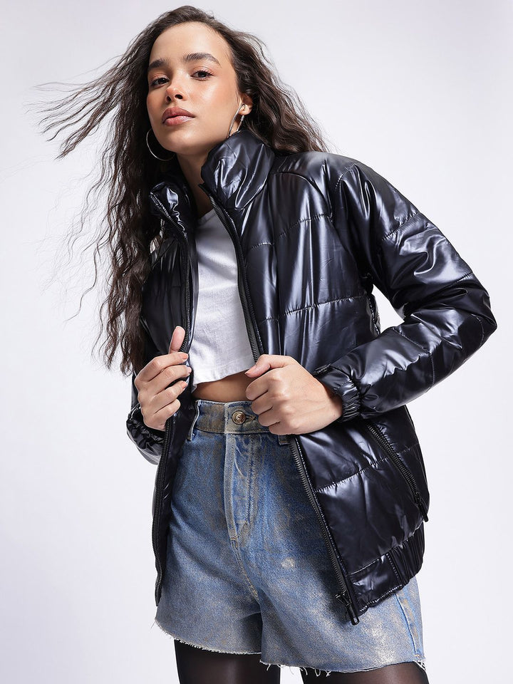 DressBerry Metallic Magic Puffer Jacket