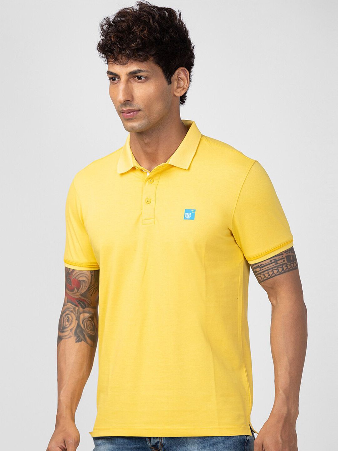 SPYKAR Men Polo Collar Cotton T-shirt