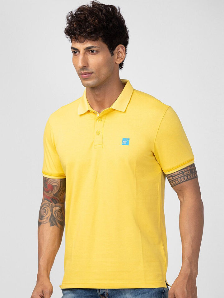 SPYKAR Men Polo Collar Cotton T-shirt