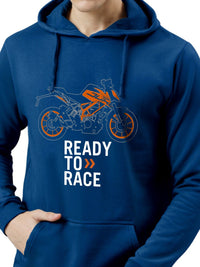 ADRO Lelaki Cotton Graphic Printed Sweatshirt Hooded