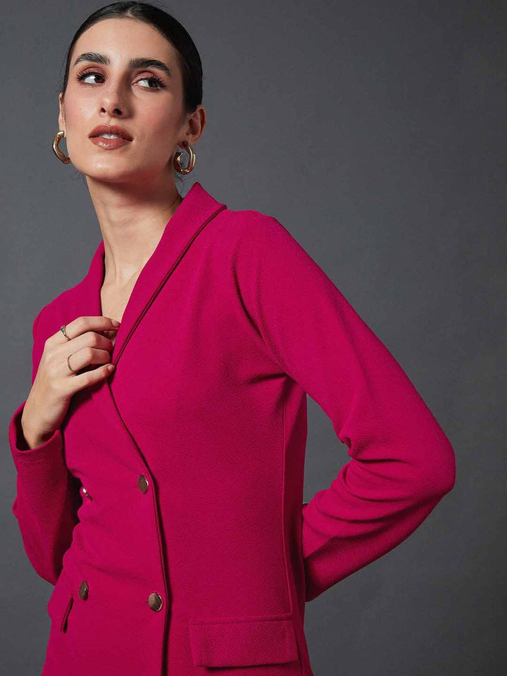 SASSAFRAS worklyf Shawl Collar Sheath Blazer Dress