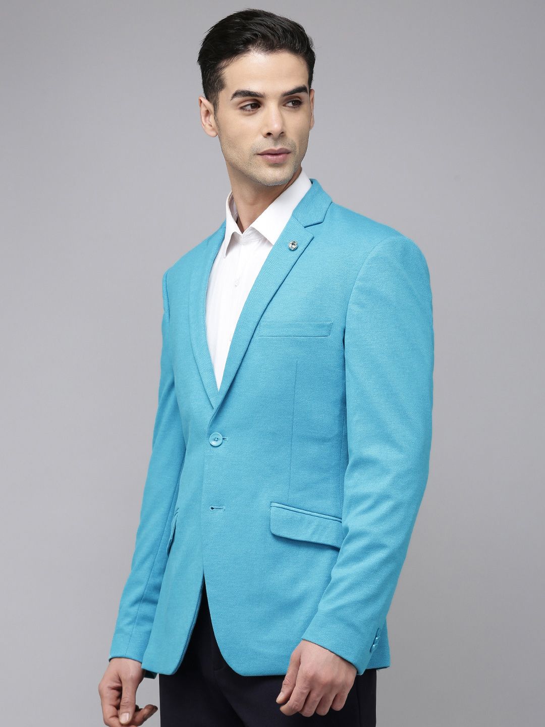 Park Avenue Solid Regular Fit Single-Breasted Formal Blazer