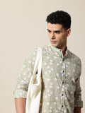 Mr Bowerbird Pure Cotton Tailored Fit Floral Opaque Printed Casual Shirt
